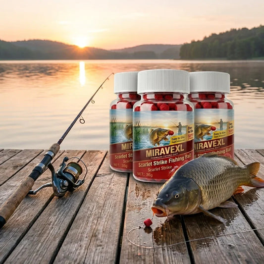 MIRAVEXL Scarlet Strike Red Boilies Carp Fishing Bait Lure Fishing Bait Boilies Oasis Select