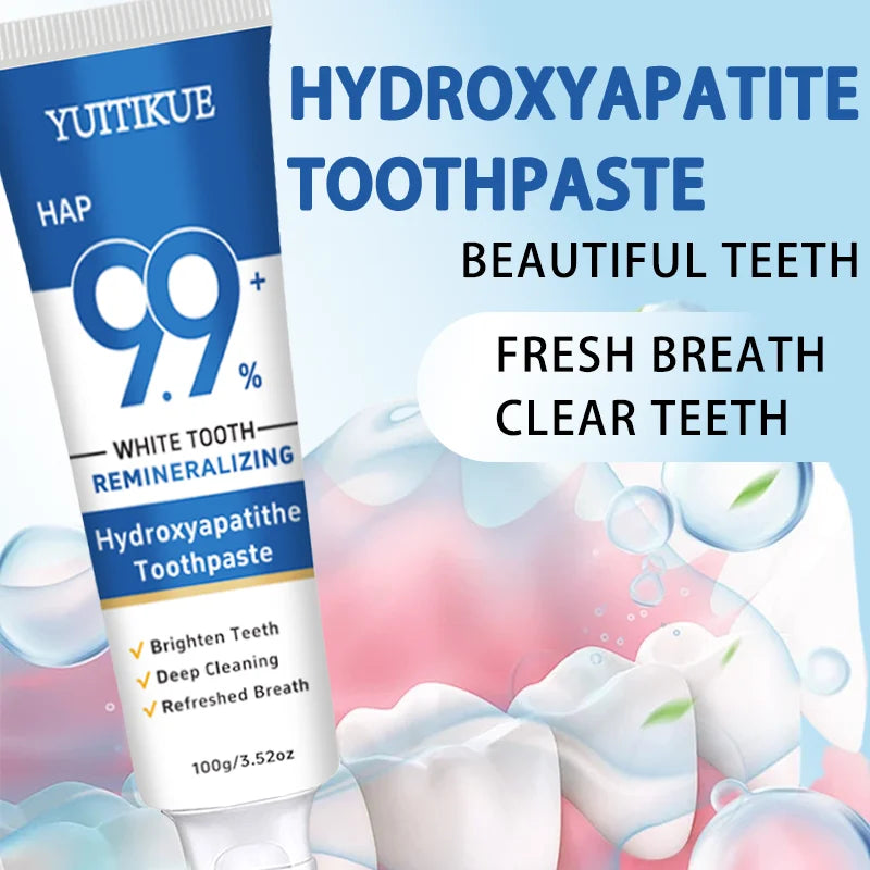YUITIKUE HAP Hydroxyapatite Toothpaste 9.9+% Remineralizing White Teeth Deep cleaning Fresh Breath 100g Peaceful Pleasures Health and Wellness