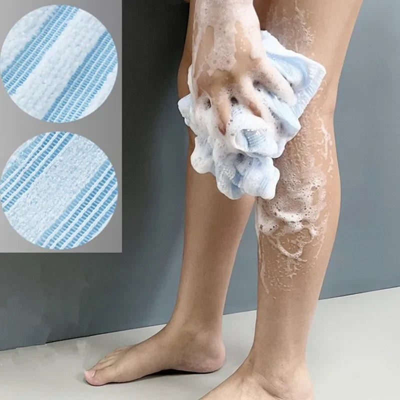 Ultra-Long Exfoliating Back Scrubber | Silver-Ion Bath Towel