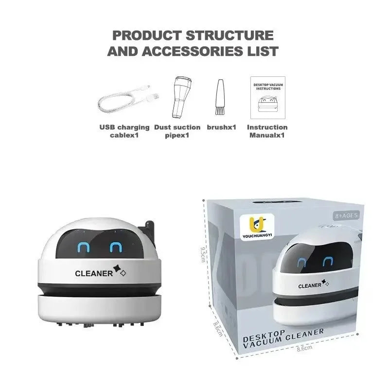 Vacuum cleaner Desktop Mini rechargeable cleaner Rubber shavings keyboard cleaner Portable automatic dust extractor Peaceful Pleasures Health and Wellness