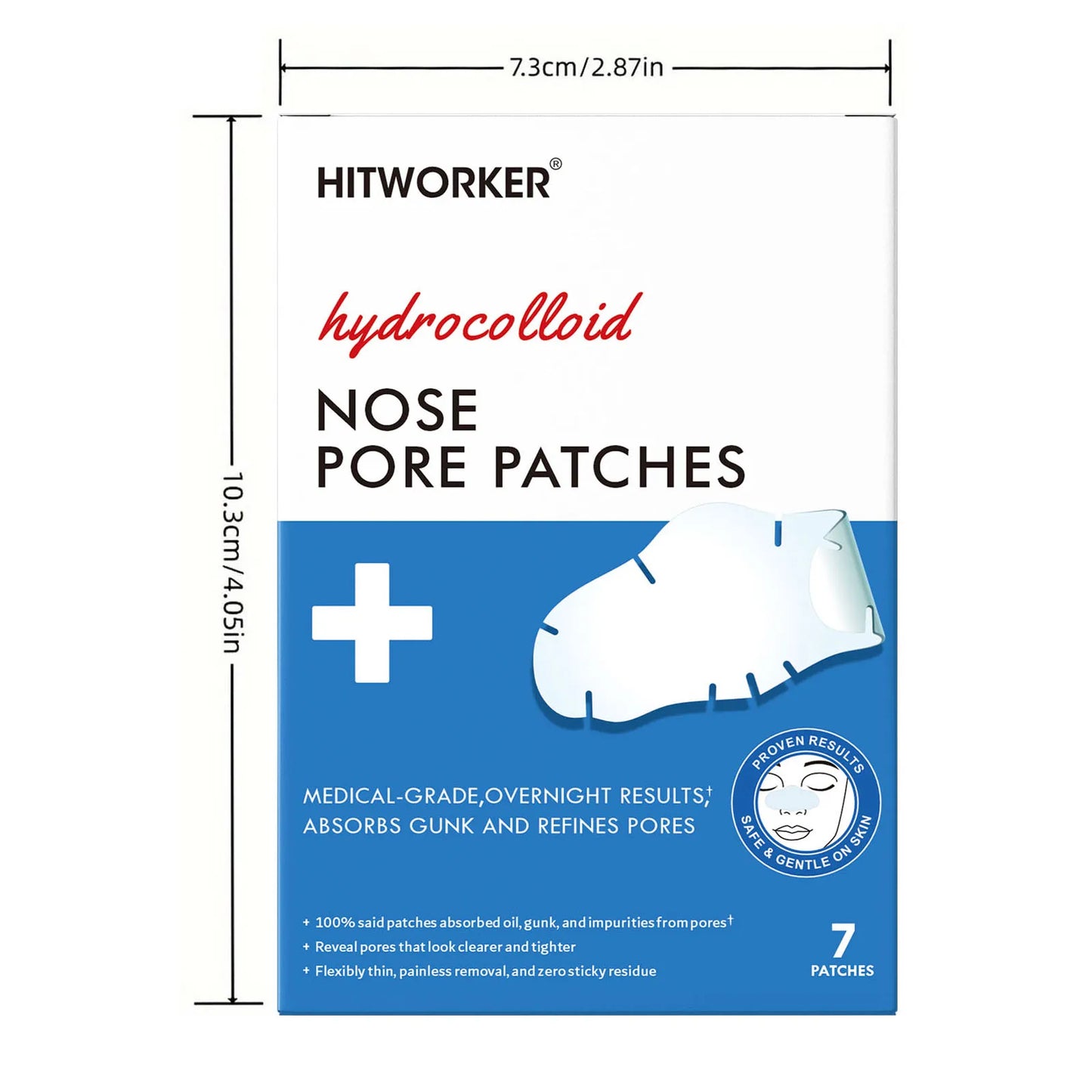 7-Piece Hydrocolloid Nose Cleansing Patches – All Skin Tones