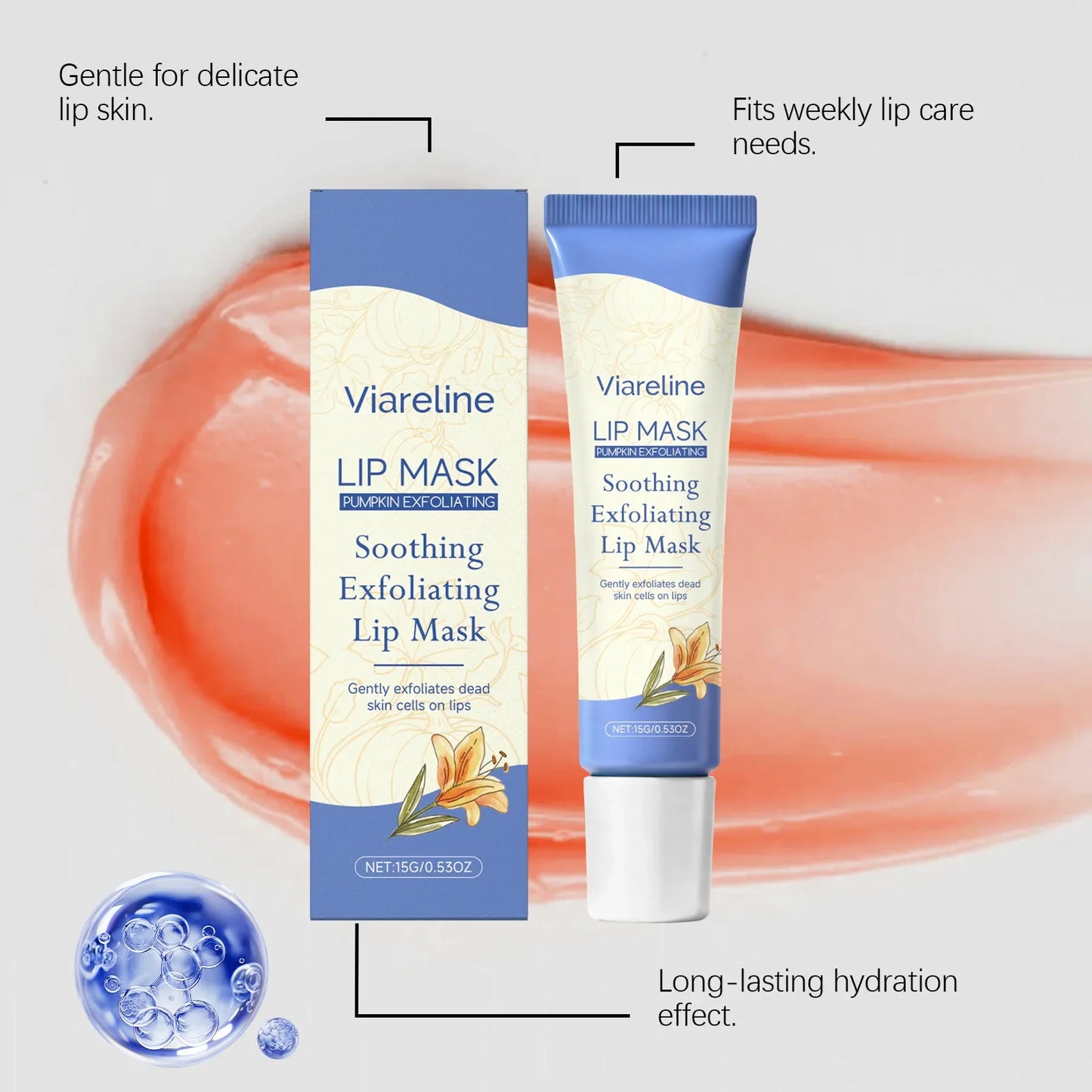VIARELINE Lip Nourishing Mask – Hydrating & Exfoliating 15g