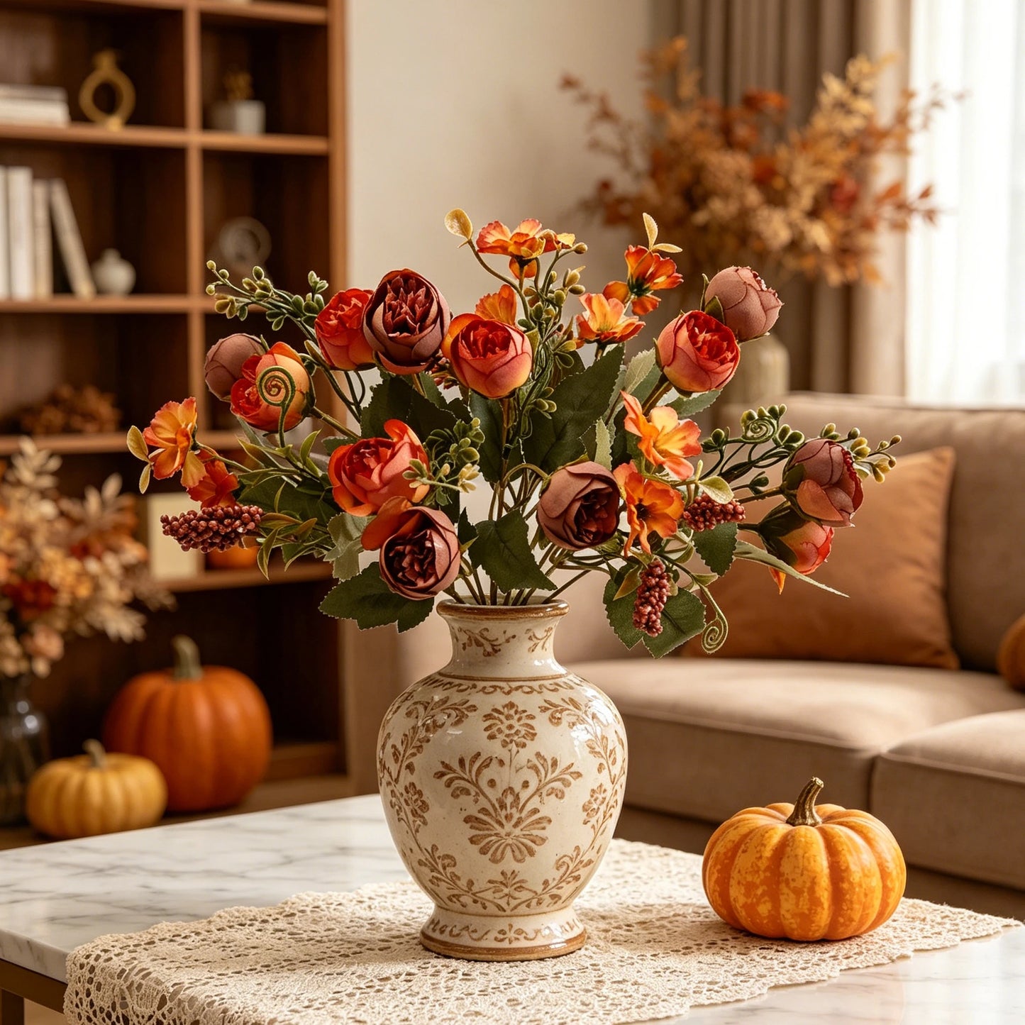 Artificial Silk Rose & Peony Bouquet | Wedding Home Decor