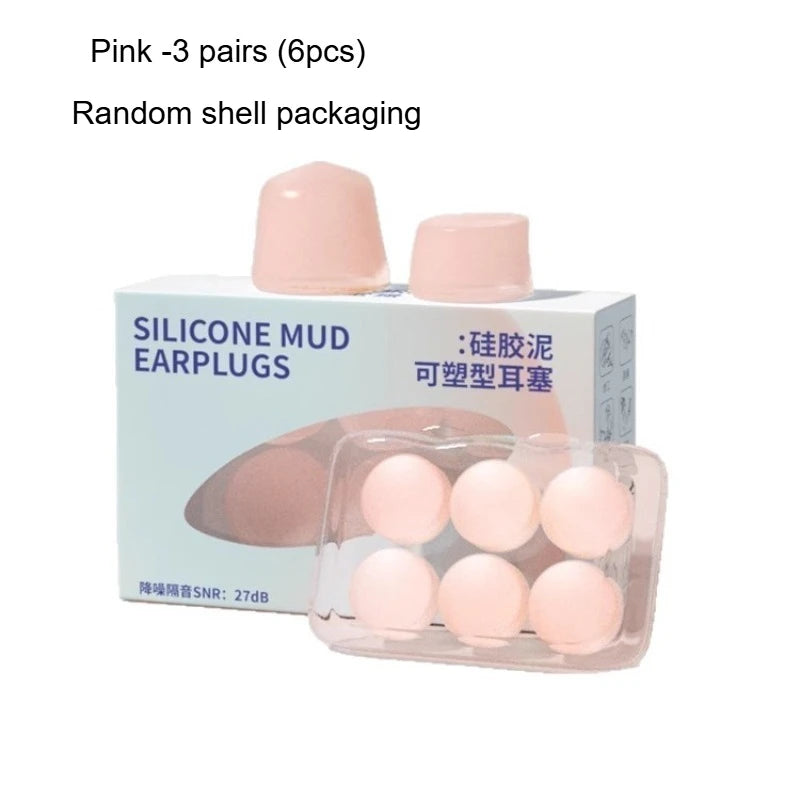 Swimming Waterproof Earplugs for Children Learning Silicone Waterproof Diving Professional Tools Peaceful Pleasures Health and Wellness pink