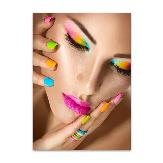 Nail Art Canvas Poster | Nordic Modern Wall Art for Salons