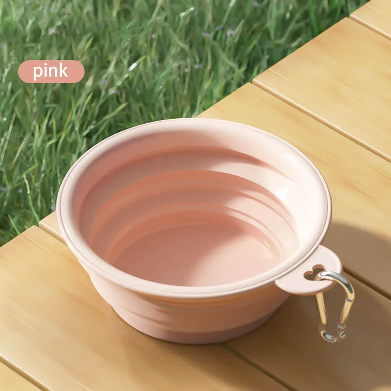 Foldable Silicone Pet Bowl – Portable Travel Dog & Cat Feeder