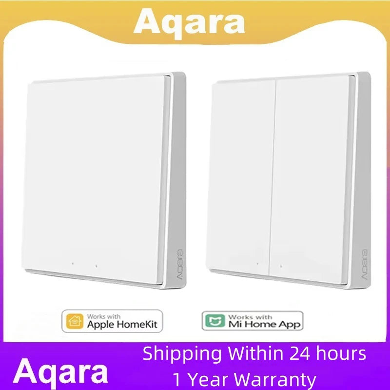 Aqara D1 Smart Wall Switch Zigbee Wireless Remote Control Key Light Switch Neutral Fire Wire Triple Button For Mijia Smart Home Peaceful Pleasures Health and Wellness