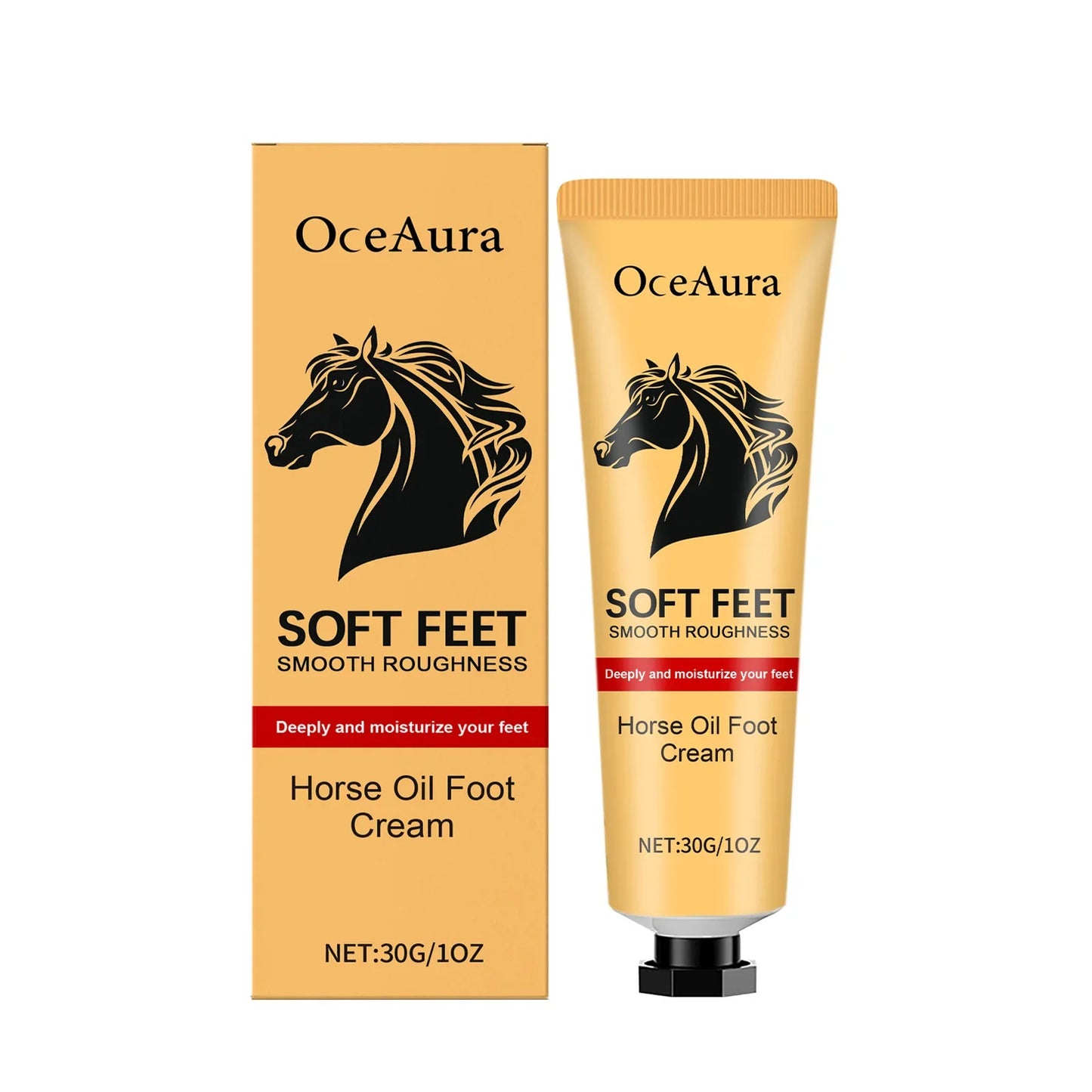 OceAura Horse Oil Foot Cream – Heel Repair & Callus Softener
