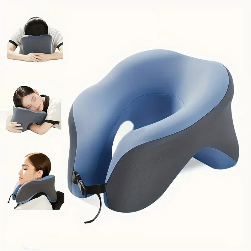 Travel U-Shaped PillowNeck and Cervical Spine Pillow Airplane Car Office Home Headrest Neck Support Sleeping Pillow Memory Foam Peaceful Pleasures Health and Wellness