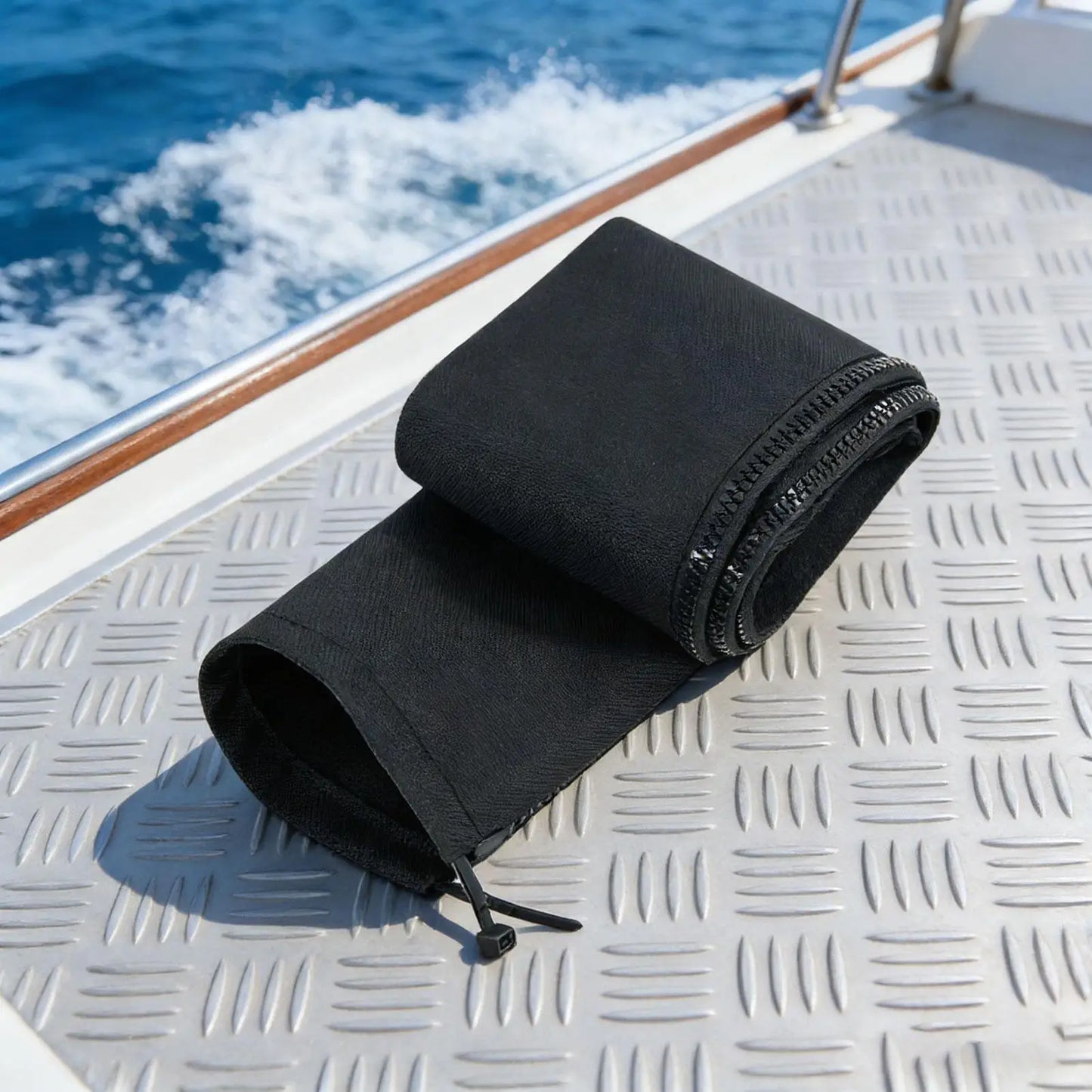 48" Zippered Outboard Rigging Sleeve | Trolling Motor Wire Protector