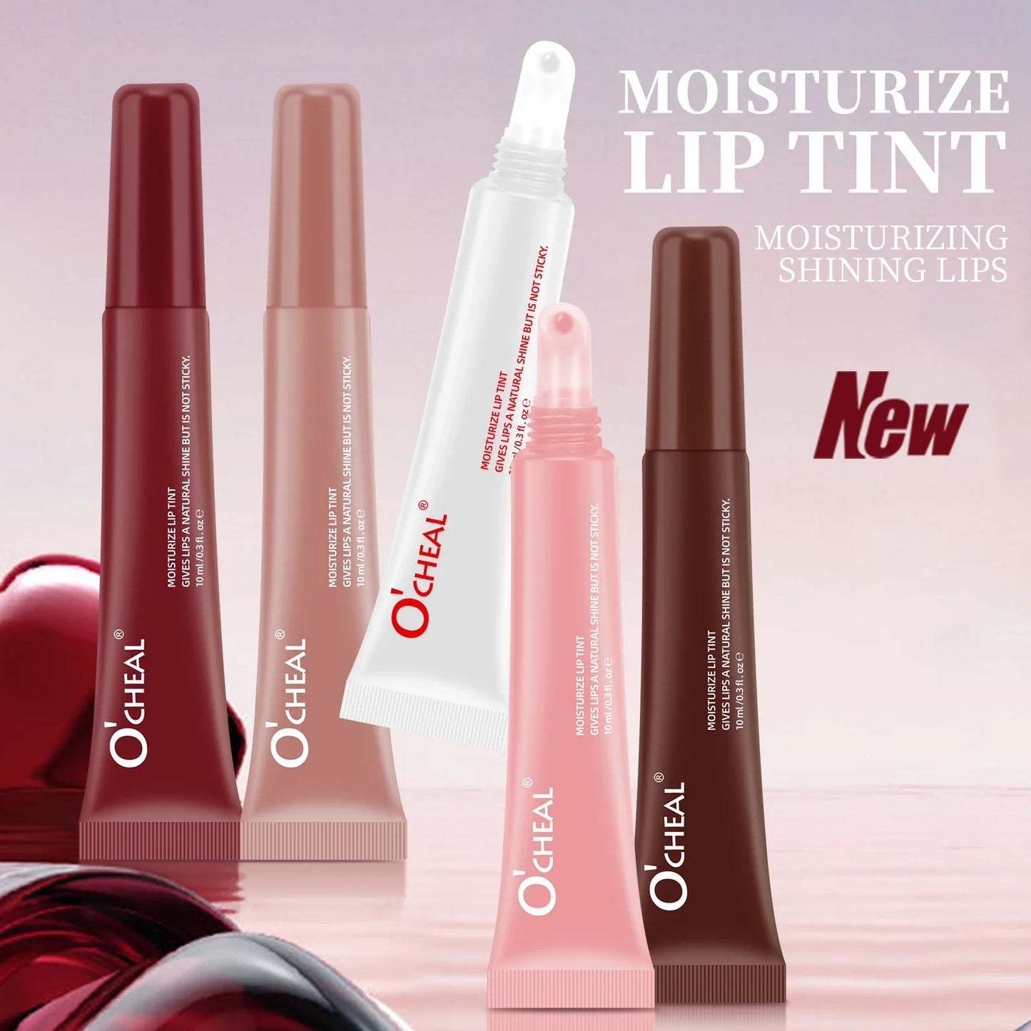 O'Cheal Moisturizing Lip Gloss Plumper – 5 Shades Tinted Mask