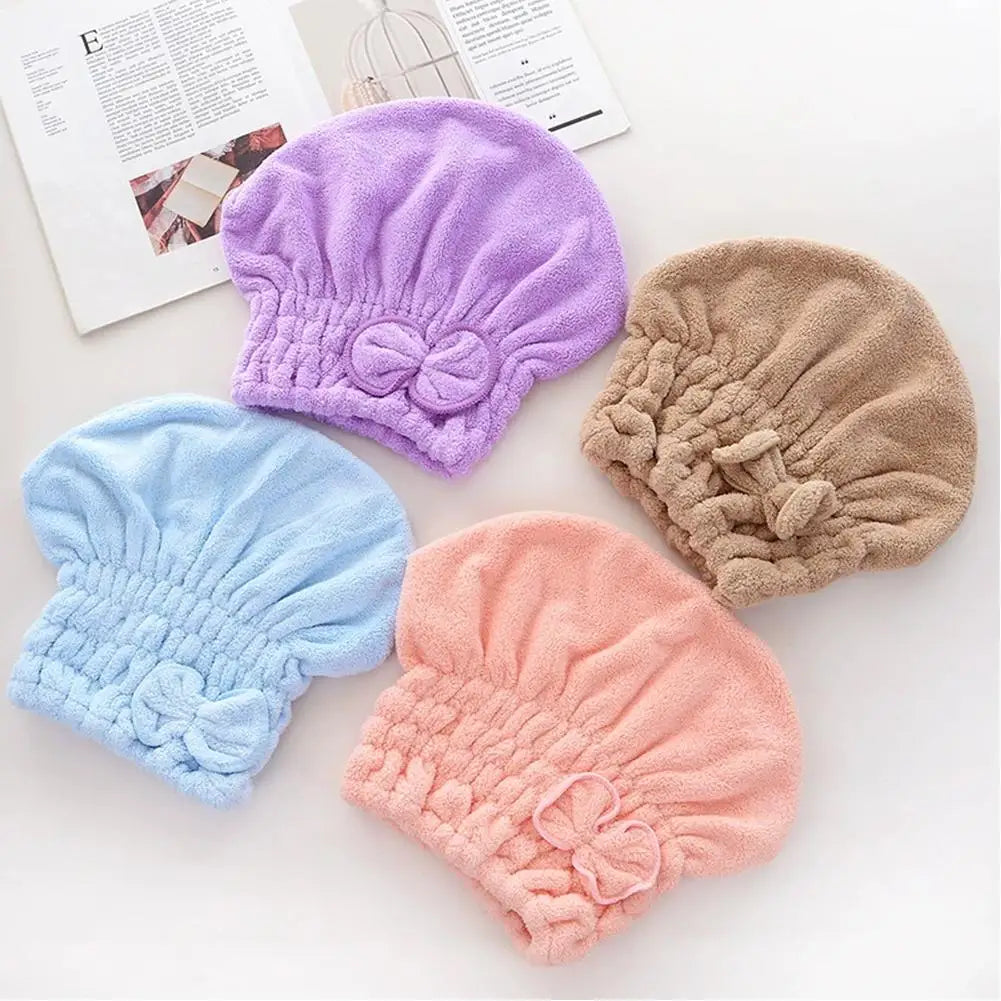 Microfiber Hair Drying Cap – Coral Fleece Quick-Dry Turban