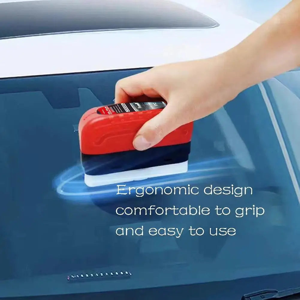 Car Glass Oil Film Remover Powerful Front Inner Windshield Oil Film Stain Removal Glass Oil Film Cleaning Brush Peaceful Pleasures Health and Wellness