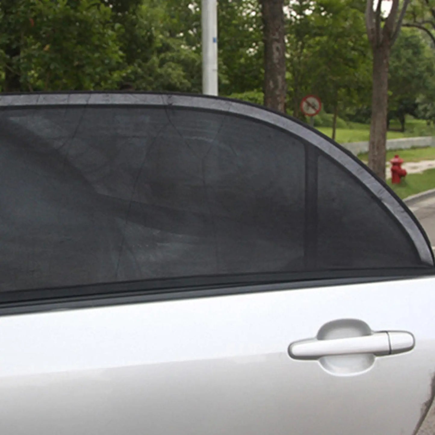 2PCS 2-in-1 Car Window Fly Screen & Sun Shade Breathable Mesh For Rear Side Windows UV Protection & Bug Guard For Cars, SUVs Peaceful Pleasures Health and Wellness