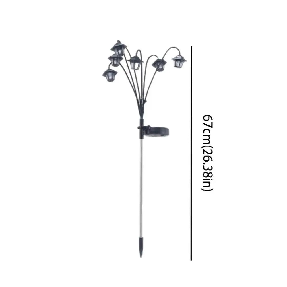 Solar Retro Hexagonal Lantern – 6 LED 8 Mode Garden Light