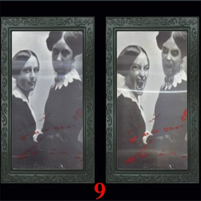 3D Changing Face Ghost Picture Frame Halloween Horror Decoration