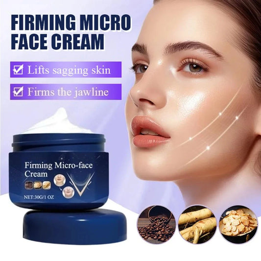 Firming Micro Face Cream Moisturize Tighten Skin Remove Double Chin Anti-aging Facial Lift Slimming Cream Skin Care Product Peaceful Pleasures Health and Wellness