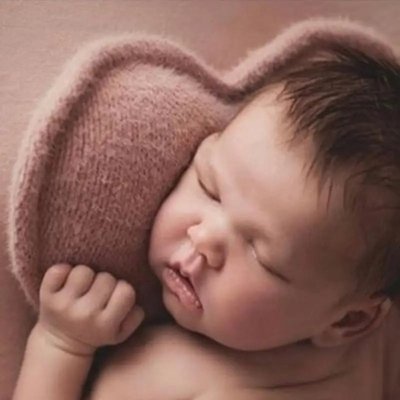 Newborn Baby Photography Props Heart-Shaped Pillow Set 2pc