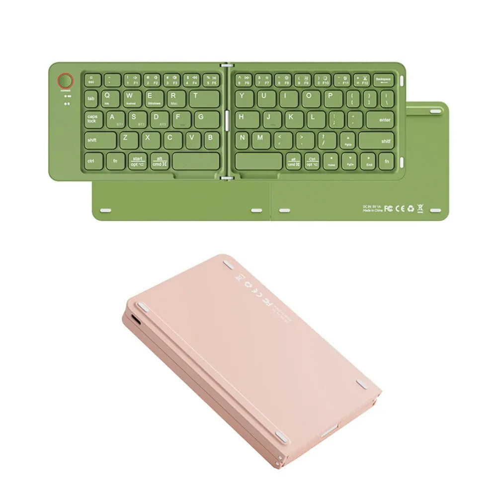 Lightweight Bluetooth Folding Keyboard Rechargeable Ultra-thin Wireless Notebook Keyboard Comfortable Colorful Peaceful Pleasures Health and Wellness