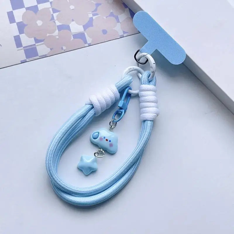 Handmade Acrylic Cloud Phone Lanyard & Keychain Pendant
