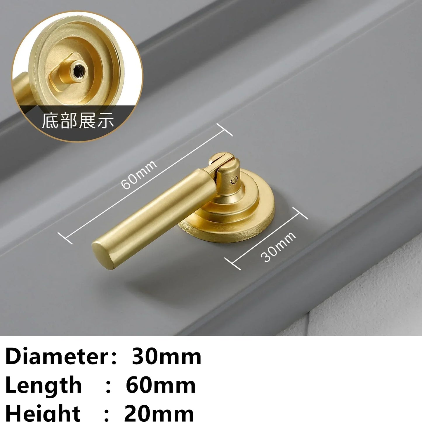 Golden Ring Cabinet Knob – Single Hole Zinc Alloy Drawer Handle