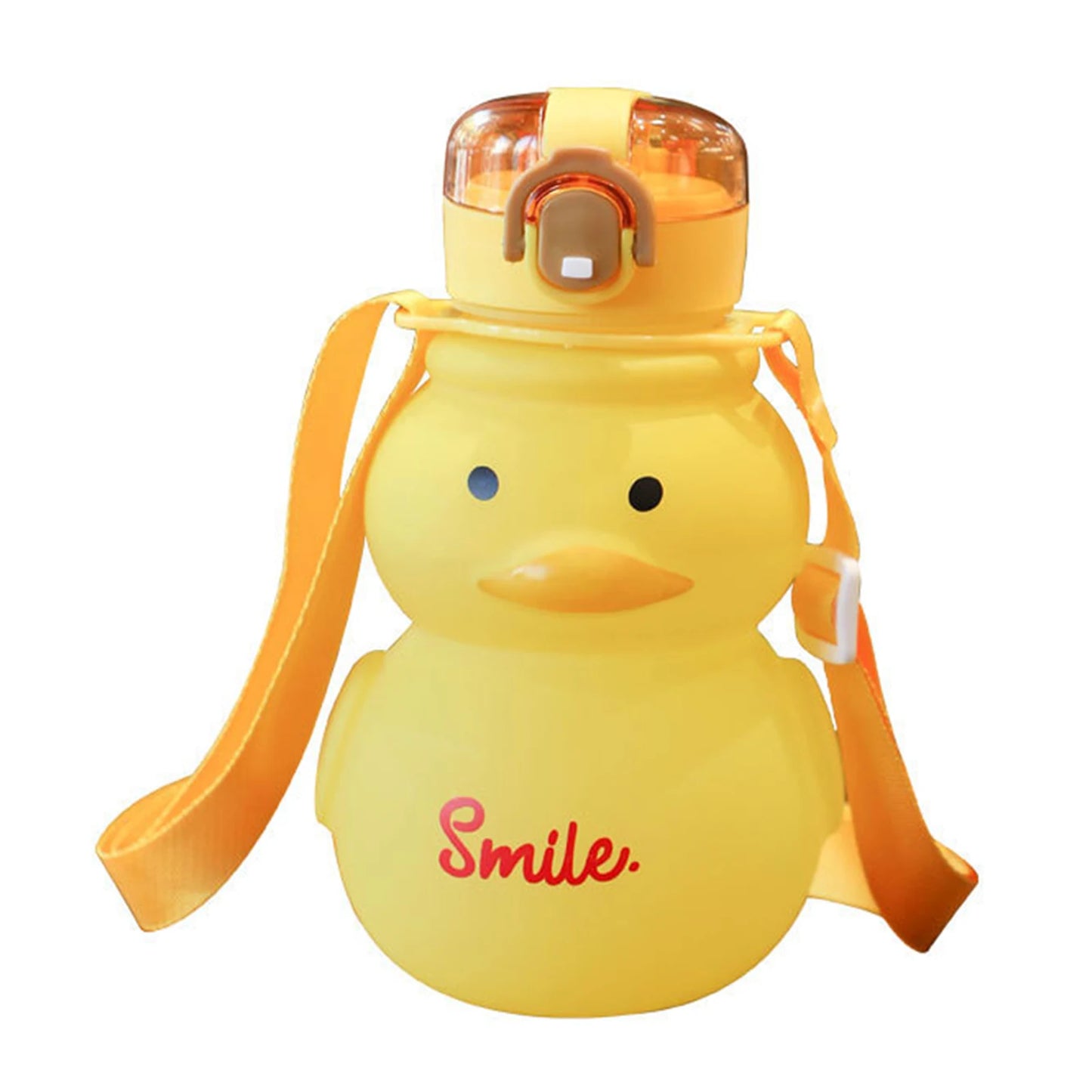 650ml Kawaii Duck Water Bottle with Straw – BPA-Free Leakproof