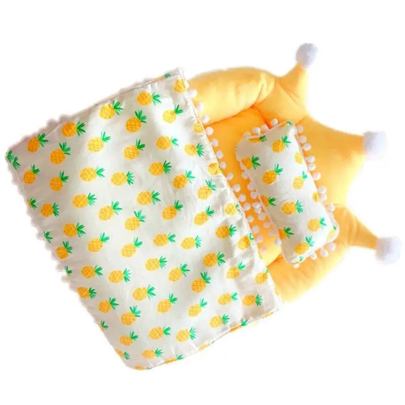 20cm Plush Doll Bed Set | Soft Miniature Bedding for Kids