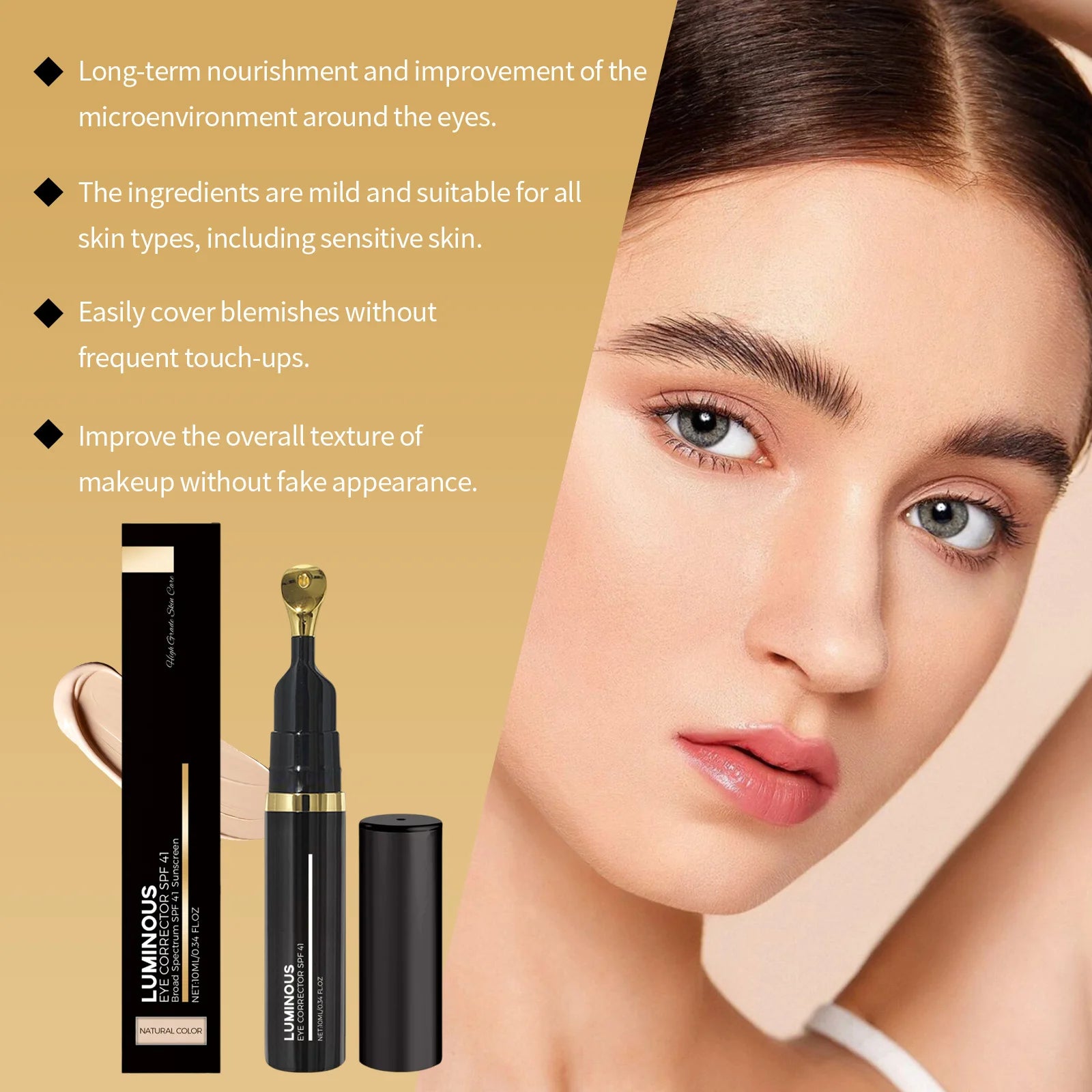 Dark Circles Concealer Long Lasting Not Easy to Remove Makeup Lightweight Skin-Friendly Full Coverage Concealer Cosmetics Makeup Peaceful Pleasures Health and Wellness