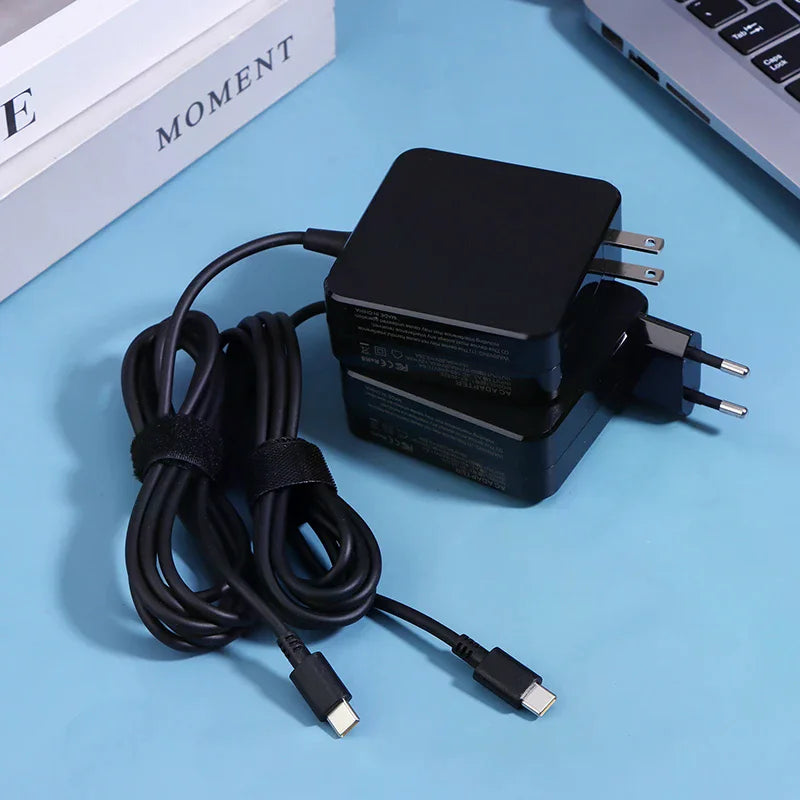 65W USB-C PD Laptop Charger EU/US Plug – 20V 3.25A Adapter