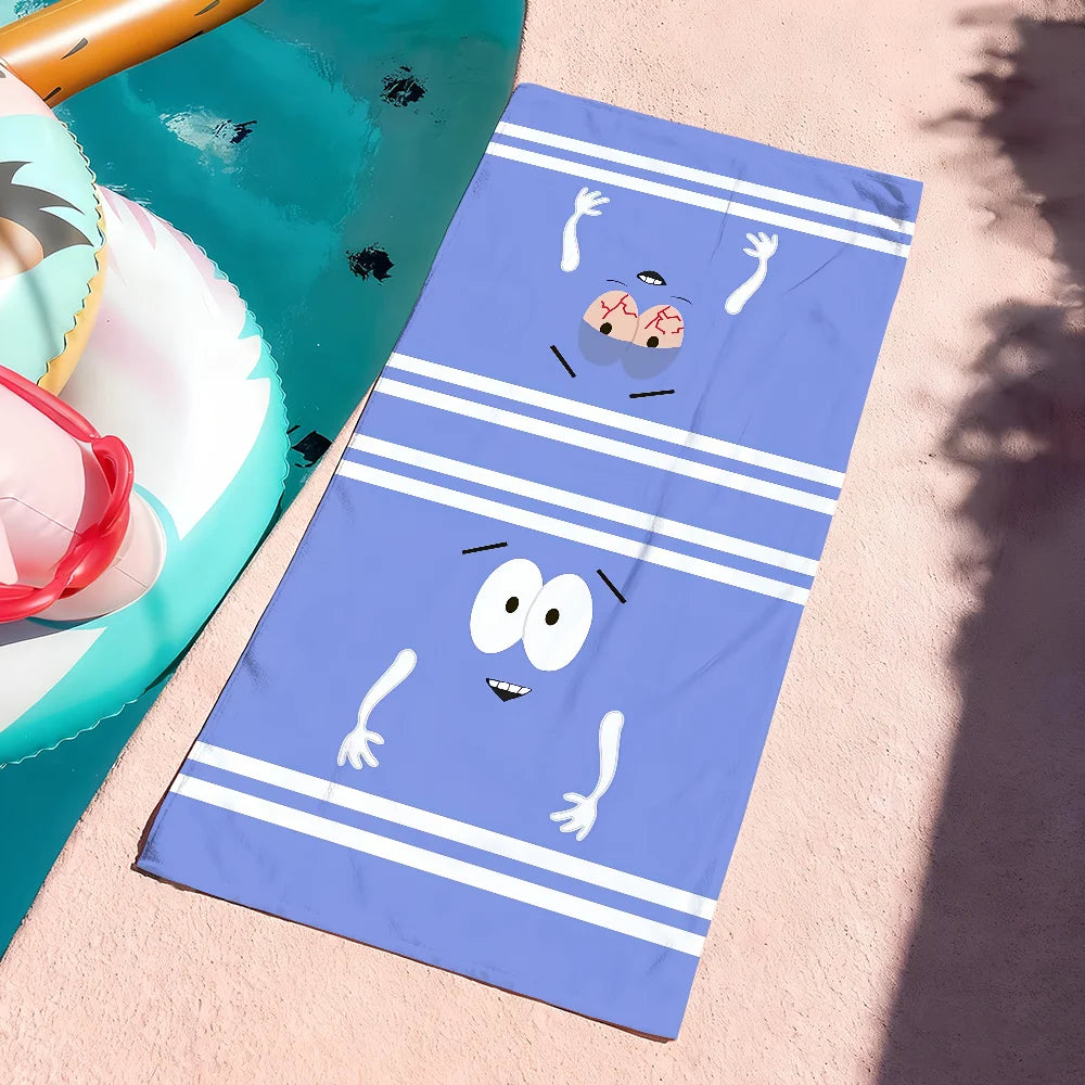 Cute Cartoon Beach Towel – Quick Dry, Soft, Large | Yoga & Swim