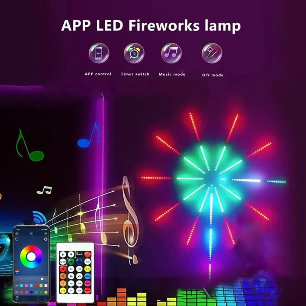 Smart Firework LED Strip Lights RGB Music Sync Color Changing
