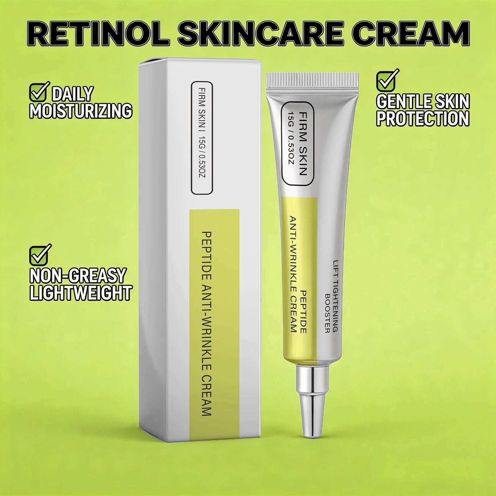 Firming & Lifting Face Cream for Fine Lines & Sagging Skin Lift Tightening Deep Hydrating Skin Peptide Anti-Wrinkle Cream Peaceful Pleasures Health and Wellness