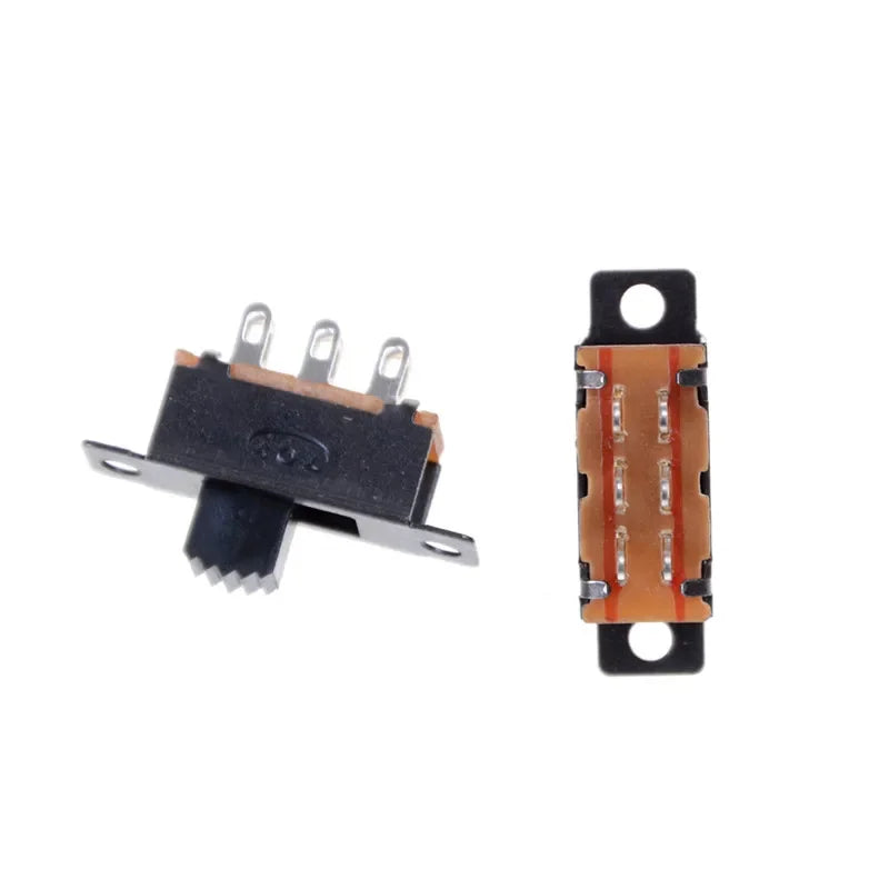 10-Pack DPDT 2P2T Vertical Slide Switch 6-Pin 0.5A 50V DC