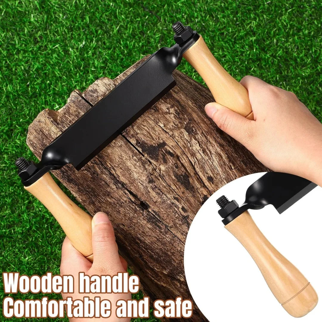 Draw Knife Felled Shave Tool Efficient Comfortable Grip Tree Bark