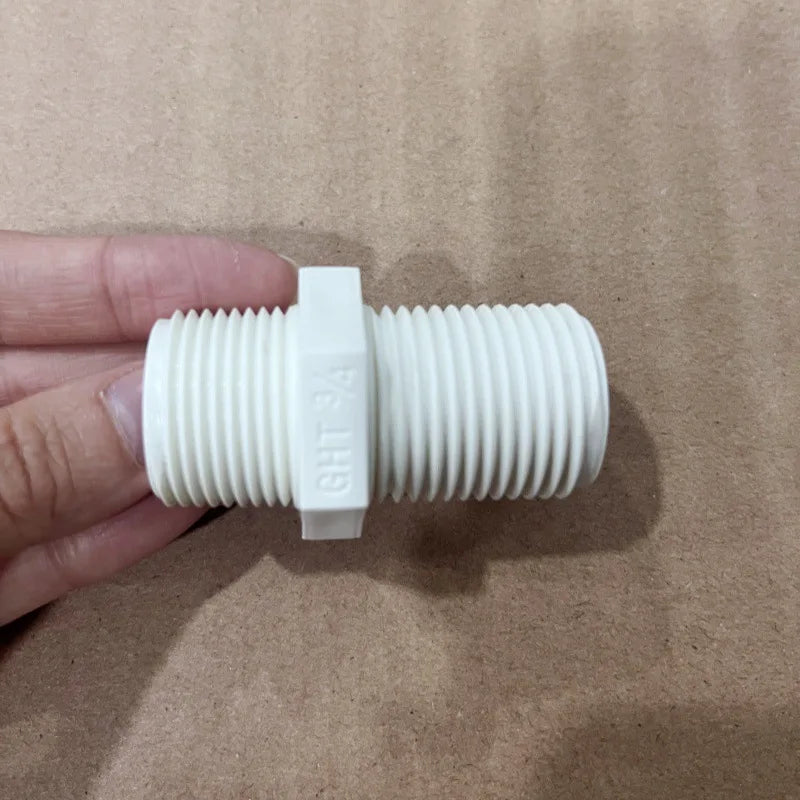 10-Pack 3/4 NPT x 3/4 GHT Double-Threaded PVC Pipe Adapter