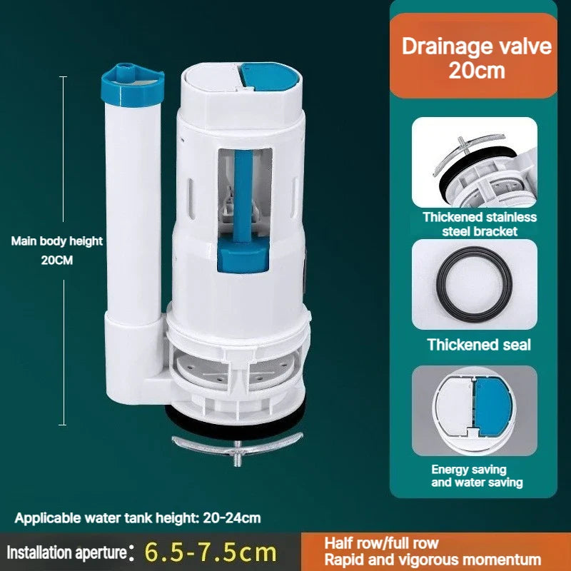 Dual Flush Toilet Cistern Valve – Two-Button Fill & Drain Kit