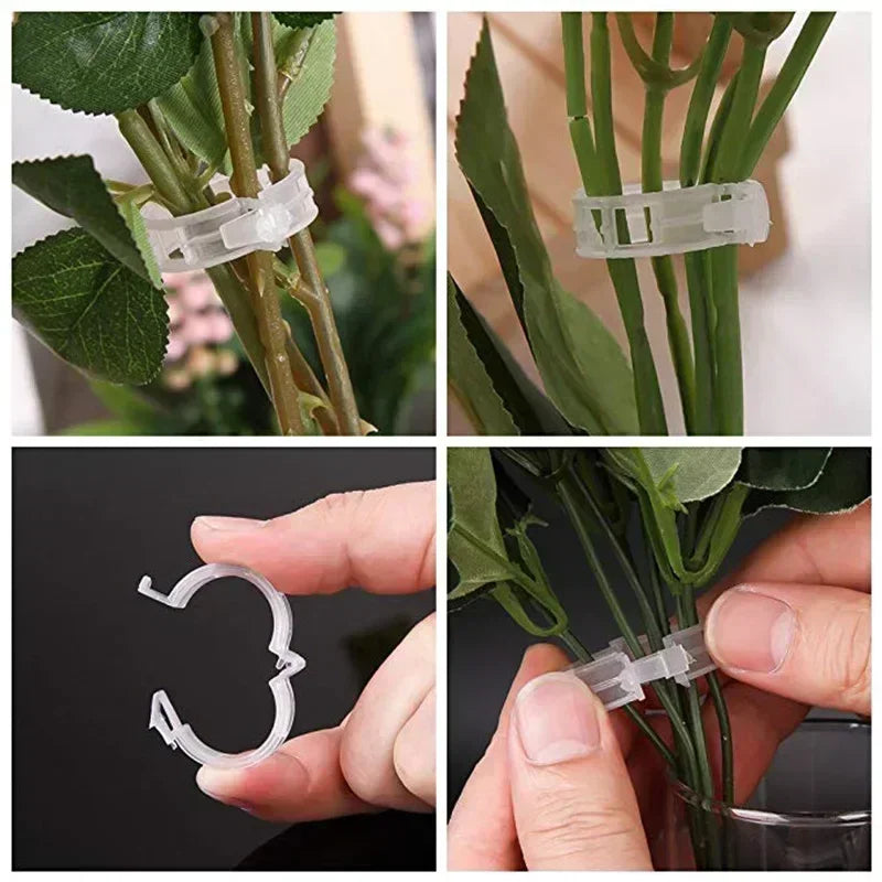 Plant Clips Supports Reusable Plastic Connects Fixing Vine Tomato Stem Grafting Vegetable Plants Orchard and Garden Tools Peaceful Pleasures Health and Wellness