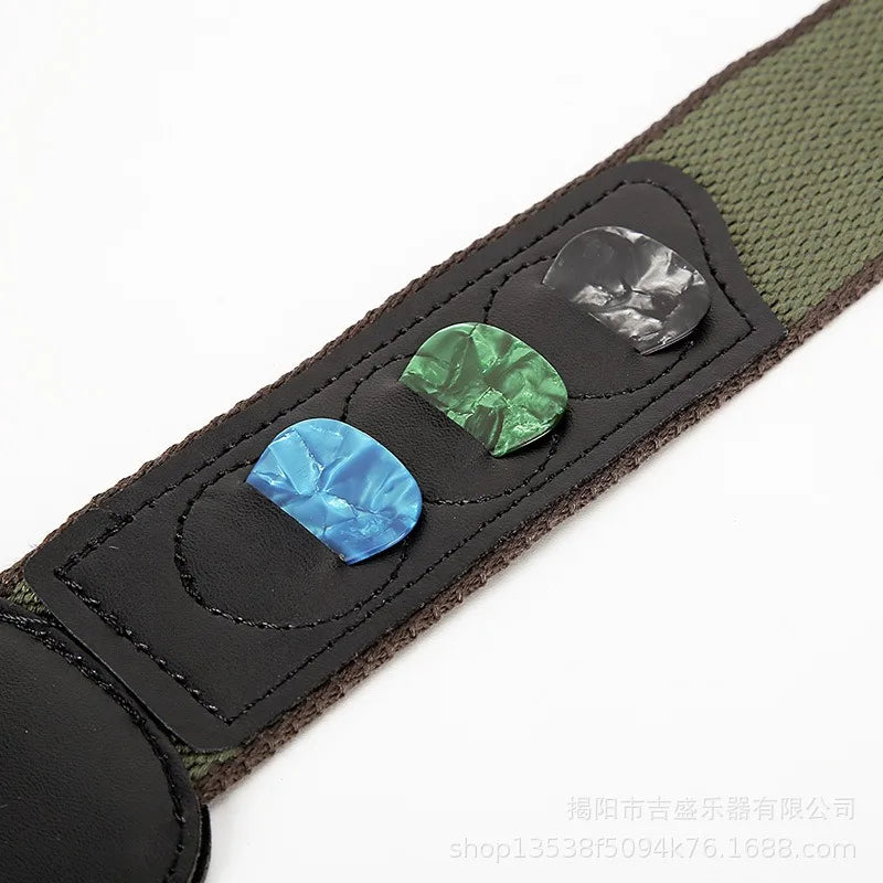 Thickened Grid Strap Acoustic Guitarstrap Electric Guitar Men's
