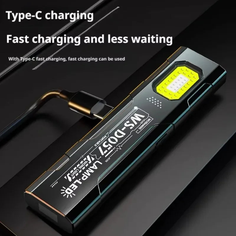 Magnetic LED Work Light – Rechargeable 160 Lumen Mini Flashlight