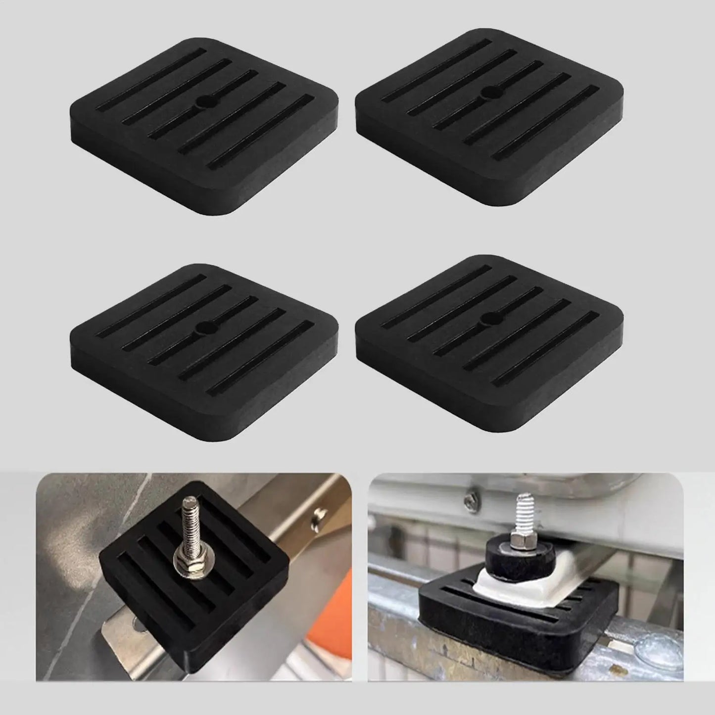 4-Pack Rubber Anti-Vibration Pads for AC Units & Appliances