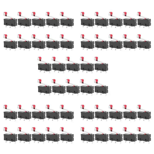 A36T-50 Pcs Mini Micro-Limit Switch Roller Lever SPDT Snap Action LOT Peaceful Pleasures Health and Wellness Default Title