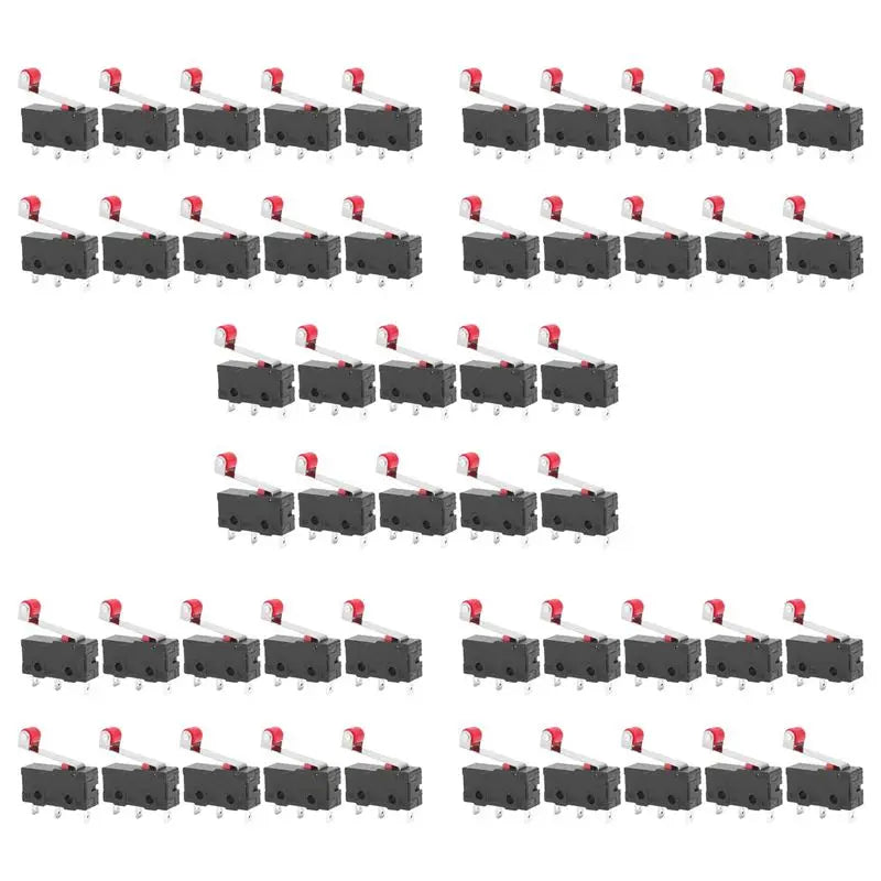 A36T-50 Pcs Mini Micro-Limit Switch Roller Lever SPDT Snap Action LOT Peaceful Pleasures Health and Wellness Default Title