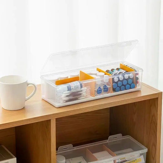 Clear Trading Card Storage Box with Compartments | Large Card Storage Organizer Peaceful Pleasures Health and Wellness