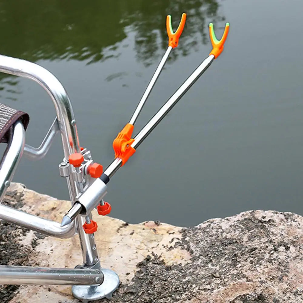 Telescopic Fishing Rod Holder 1.5–2.4m Adjustable Steel Stand