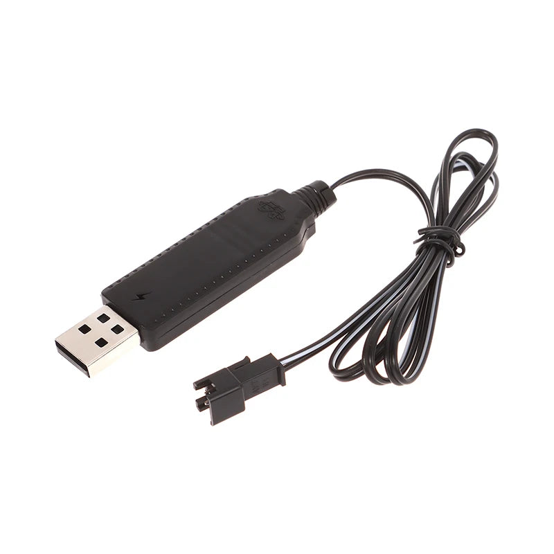 Length 65cm USB Charger Cable For 3.7V Lithium Battery Charger SM-2P Forward RC Car Aircraft Parts RC Quadcopter Toy Aircraft Peaceful Pleasures Health and Wellness Black