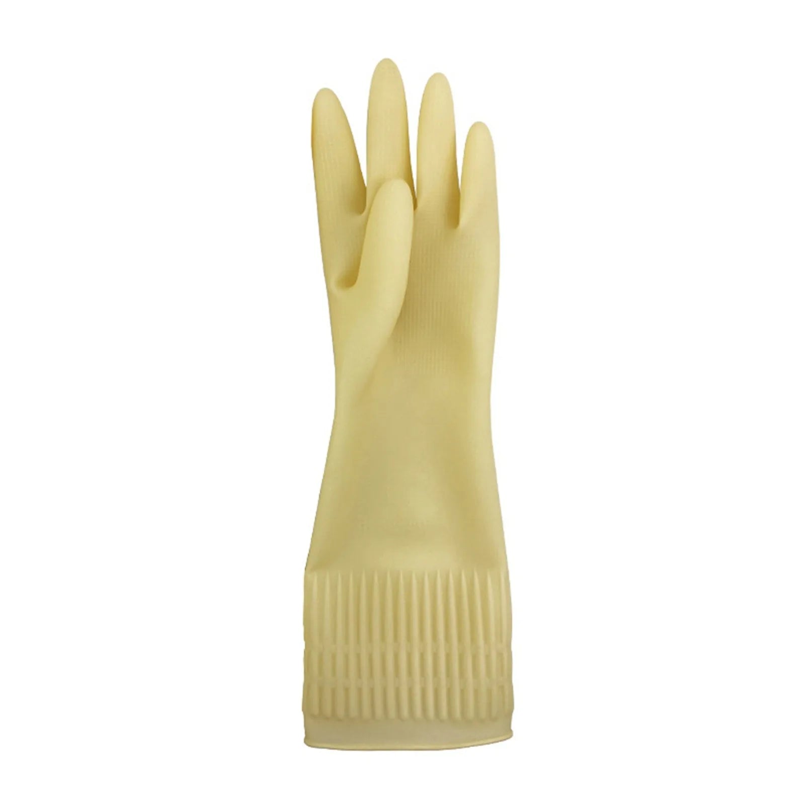 1pair Flexible Comfortable Rubber Clean Gloves Red Dish Washing Long Home Bathroom Cleaning Kitchen Accessories Peaceful Pleasures Health and Wellness Khaki S