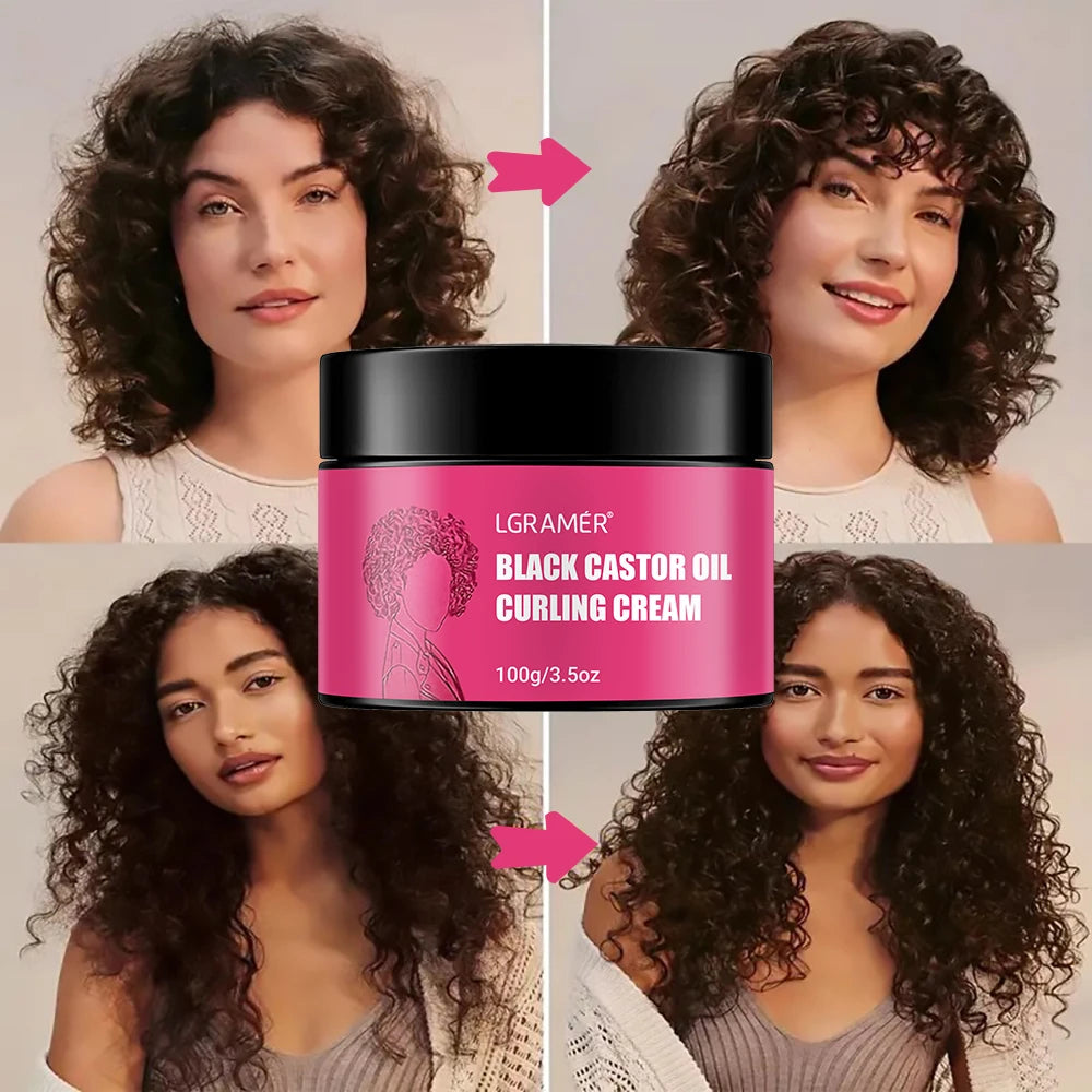 LGRAMÉR Black Castor Oil Curl Defining Cream – Anti-Frizz Peaceful Pleasures Health and Wellness