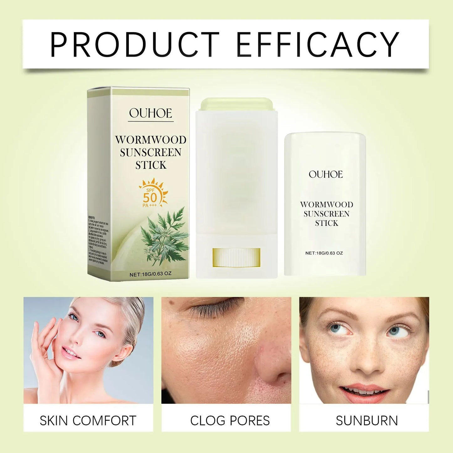 Ouhoe Sunscreen Stick – UV Protection, Moisturizing & Oil Control