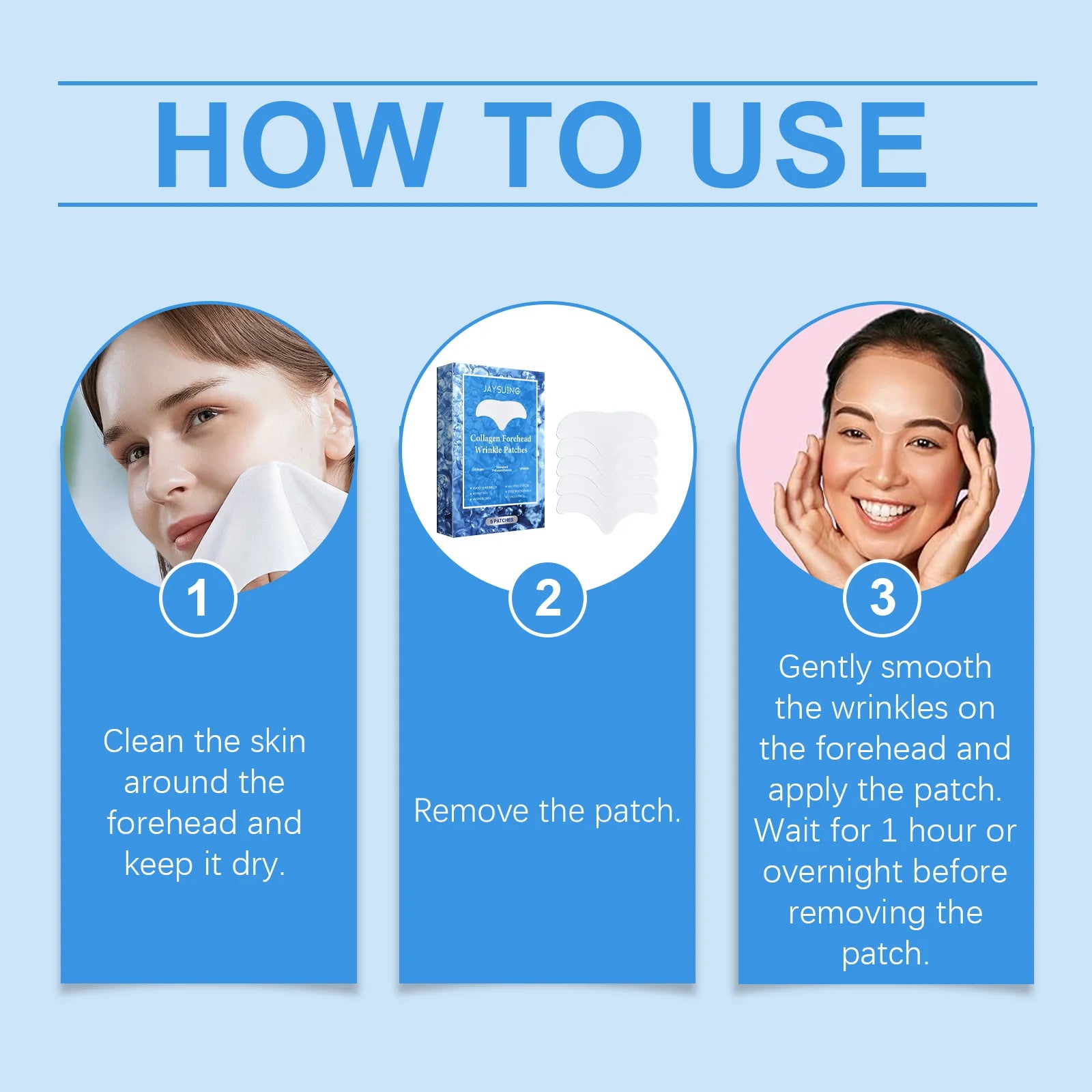 Anti Wrinkle Forehead Patch Frown Lines Remover Deeply Nourishing Firming Lifting Skin Anti-Aging Collagen Forehead Care Sticker Peaceful Pleasures Health and Wellness