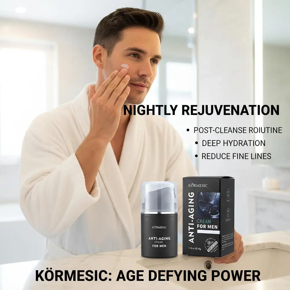 Men Face Cream Improve Male Rough Facial Skin Balance Oil Shine Brighten Tone Lightweight Portable Man Face Lotion Peaceful Pleasures Health and Wellness
